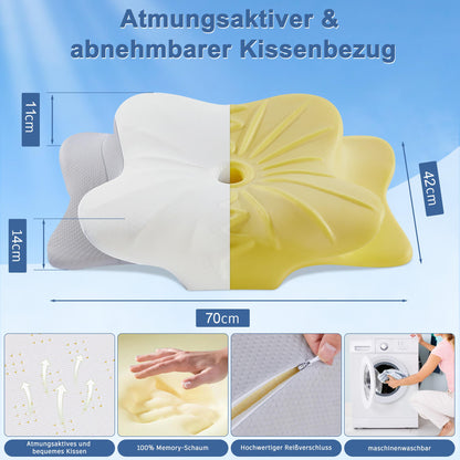 DONAMA Memory Foam Kissen Ergonomisches Nackenkissen - Universalschläfer