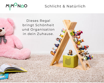 MIMONDO Tonieregal für 60 Tonies aus Holz - Stehend & Hängend