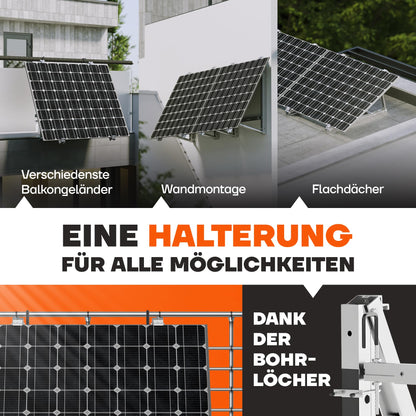 SolarFuture Balkonkraftwerk Halterung – Flexible Balkonmontage