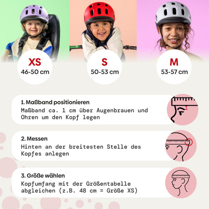 woom READY Kinder Fahrradhelm Rot Grösse M (53–57 cm)