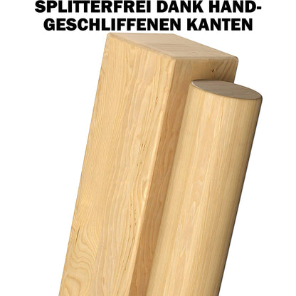 PHIBER-SPORTS Kubb Wikinger Spiel aus Gummibaumholz mit Tragetasche