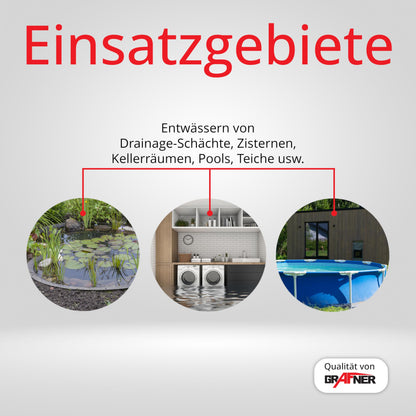 Grafner Drainage Schmutzwasserpumpe – 400W Flachabsaugend
