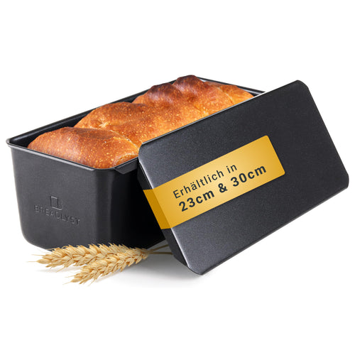 BREADLYST Brotbackform mit Deckel, Kastenform aus Kohlenstoffstahl für Toastbrot und Körnerbrote