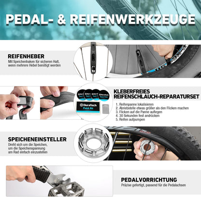 DURATECH Fahrrad Reparaturset Werkzeugkoffer - 41-teilig