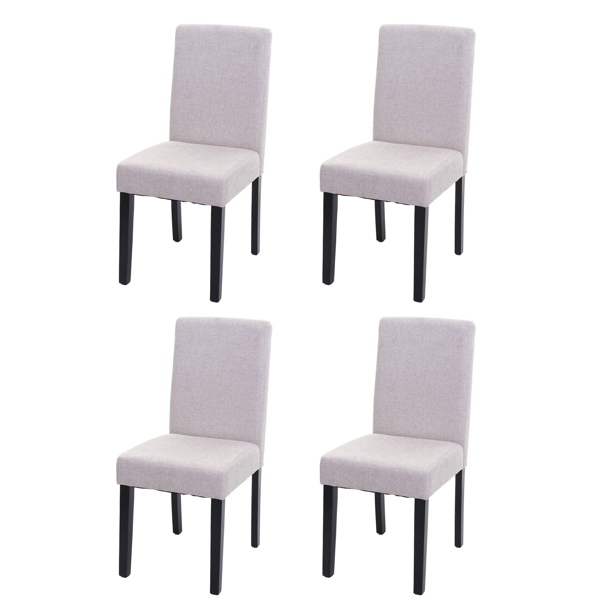 Mendler Littau Esszimmerstuhl 4er-Set - Creme-beige zum Sitzen am Esstisch.