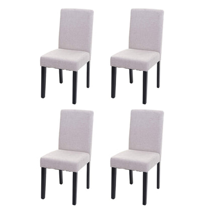Mendler Littau Esszimmerstuhl 4er-Set - Creme-beige zum Sitzen am Esstisch.