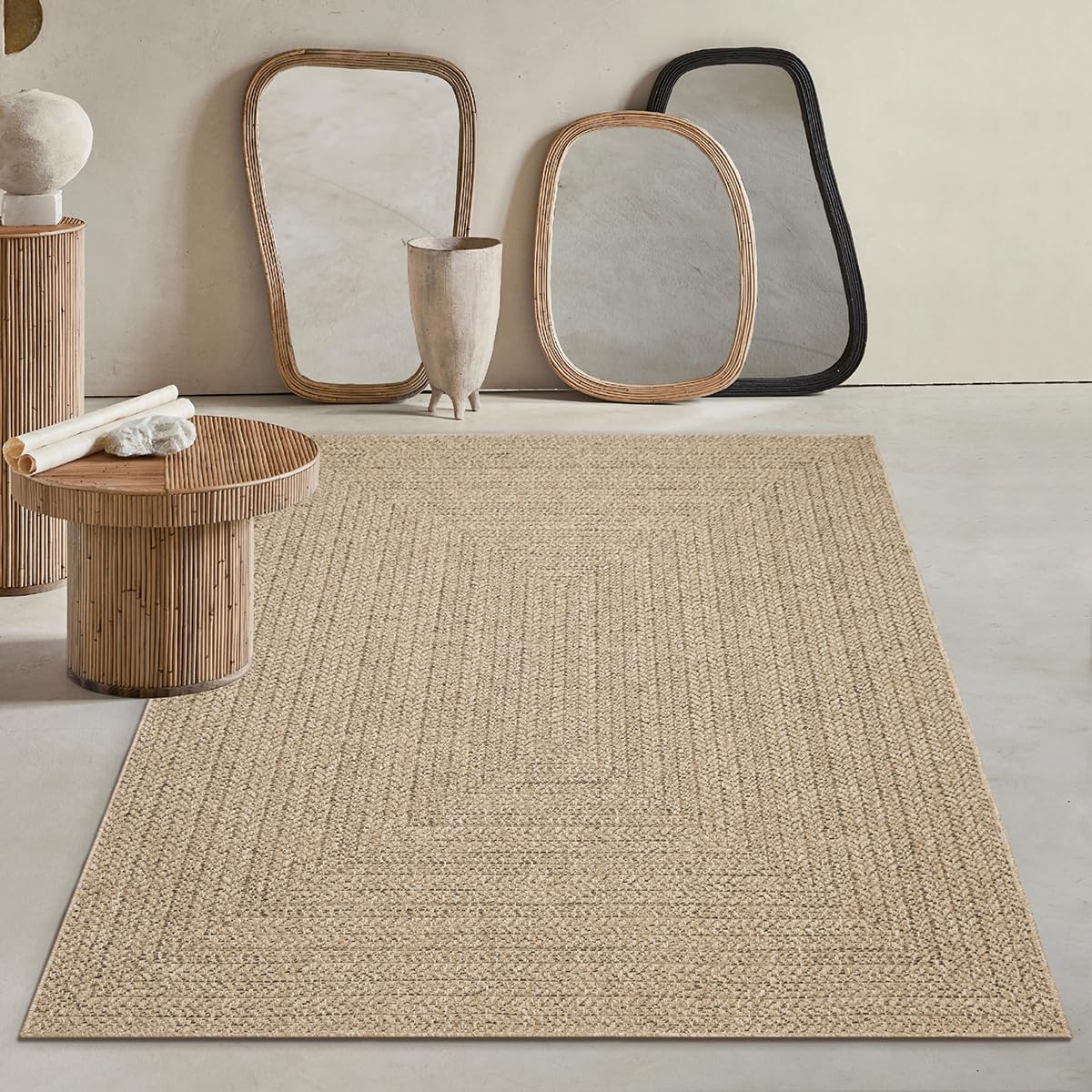 Mias Teppiche Soil Outdoor-Teppich Jute-Look 140 x 200 cm in natürlicher Sisal-Optik