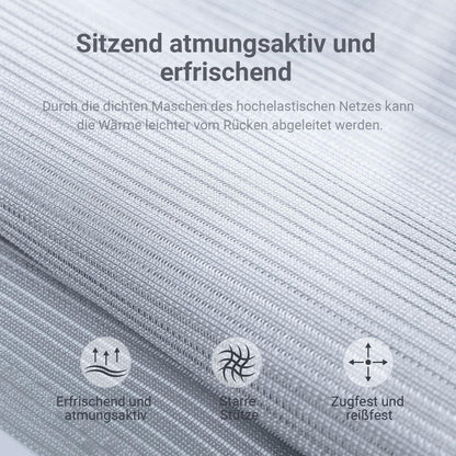 MELOKEA Ergonomischer Bürostuhl 200kg, Mesh, Kopfstütze - Grau