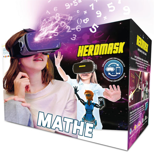 Heromask VR-Brille für Kinder mit Mathe-Spielen, 5–12 Jahre, VR-Headset für Smartphone