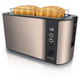 Arendo Frukost Langschlitztoaster für 4 Scheiben, Edelstahl Bronze