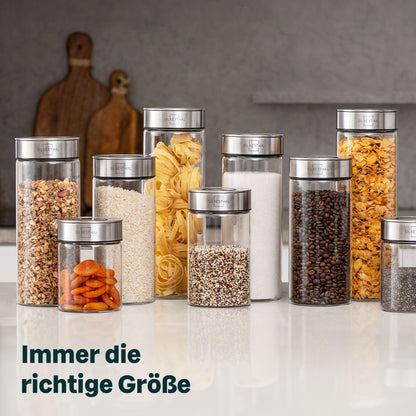 SILBERTHAL Vorratsglas mit Deckel – 6er Set für luftdichte Aufbewahrung