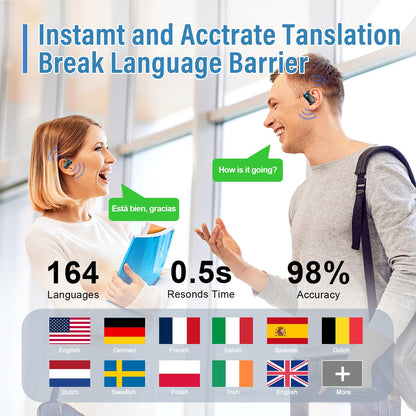 Conyat X7 AI Übersetzer Kopfhörer Bluetooth, Open Ear, 164 Sprachen