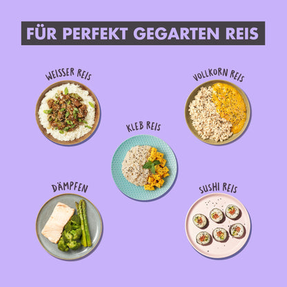 REISHUNGER Reiskocher & Dampfgarer 1.8L - Keramik Schwarz