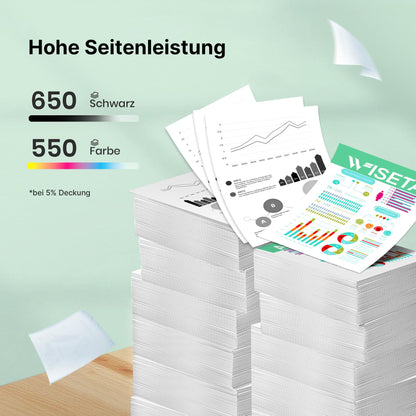 WISETA PG-560XL CL-561XL Tintenpatronen für Canon Pixma, 2er-Pack