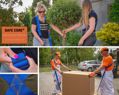 SafeCore Möbeltragegurte für 2 Personen bis 450 kg, 3,5 m Spannweite