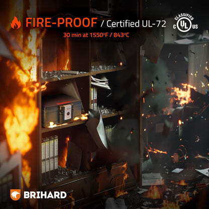 BRIHARD 2017 A4 Dokumentenbox - Feuerfest Wasserdicht
