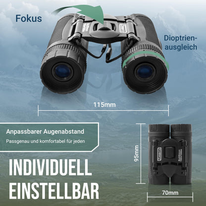 ZIRBITZ® HD Fernglas 8x25 – kompaktes Taschenfernglas