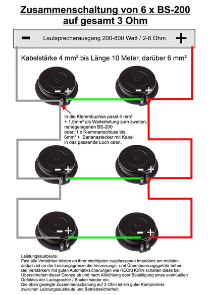 Reckhorn Bassshaker Körperschallwandler - Heimkino Gaming