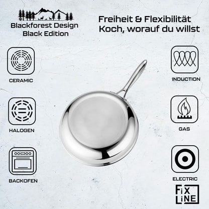 FIXLINE® BLACK FOREST Bratpfanne 28cm – Induktion Antihaft