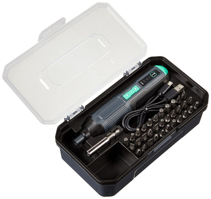 Amazon Basics Akku-Schraubendreher 3,6 V mit 34-teiligem Bit-Set