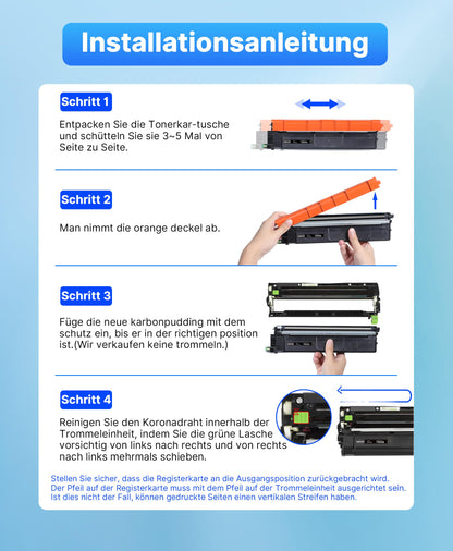 SODFACE TN248 Toner Set kompatibel für Brother MFC-L3760CDW, 4er-Pack