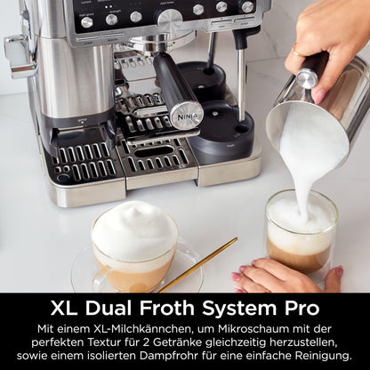 Ninja Luxe Pro 3-in-1 Kaffeemaschine mit Mahlwerk - Silber ES701EU