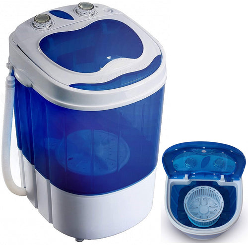 Steinborg Mini Waschmaschine mit Schleuder Reisewaschmaschine 3 KG. Kompaktes Gerät, wäscht und schleudert bis 3 kg Wäsche.