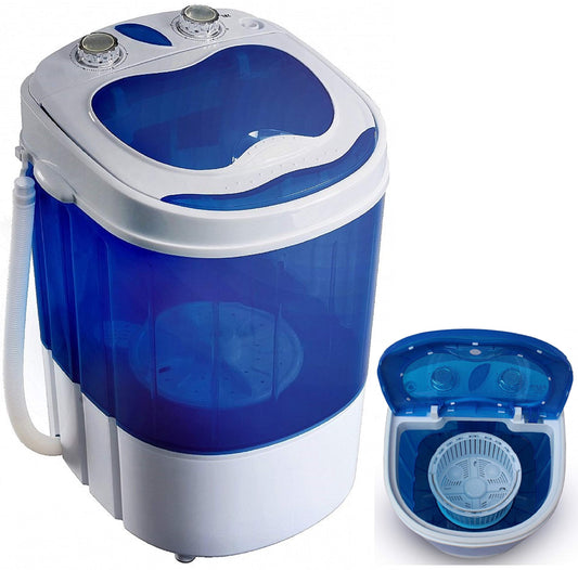 Steinborg Mini Waschmaschine mit Schleuder Reisewaschmaschine 3 KG. Kompaktes Gerät, wäscht und schleudert bis 3 kg Wäsche.