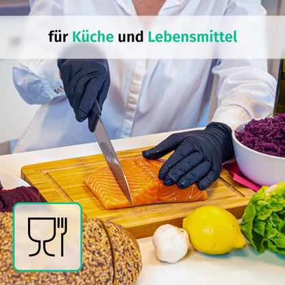 Nitrilhandschuhe Einweg Puderfrei Schwarz M - Karton