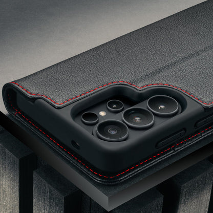 TORRO Lederhülle für Samsung Galaxy S26 Ultra, Schwarz