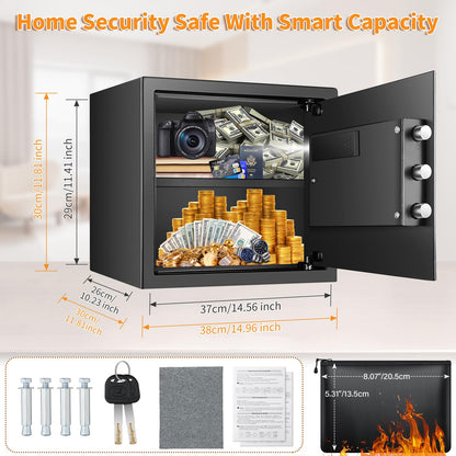 Digitaler Tresor 34L Feuerfest – Wasserdichter Heimsafe