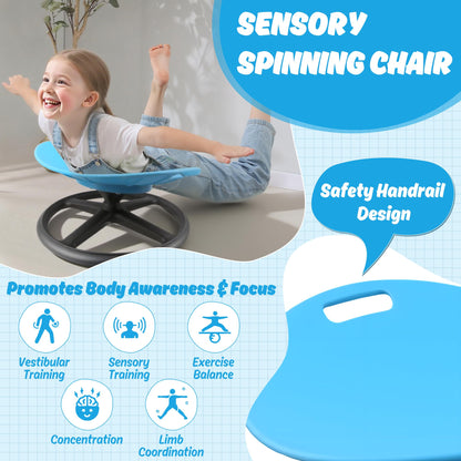 LGMCF Sensorik Drehstuhl für Kinder, 360° Balance Drehhocker mit Griff