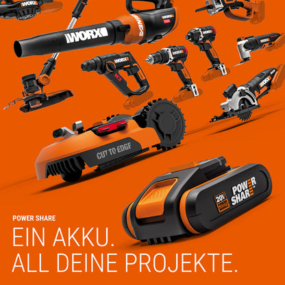 WORX NailForce Akku Nagler Tacker 20V WX843.9 – Ohne Akku