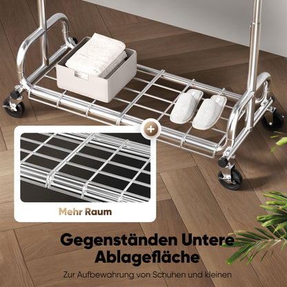 HOKEEPER Kleiderständer auf Rollen, ausziehbar, bis 211 kg belastbar