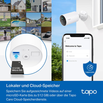 Tapo C410 Überwachungskamera Aussen Akku 4er Pack 2K
