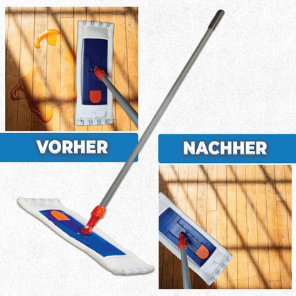 HELOME Microfaser Wischbezüge 40 cm, 10er-Set mit Abrasiv-Streifen