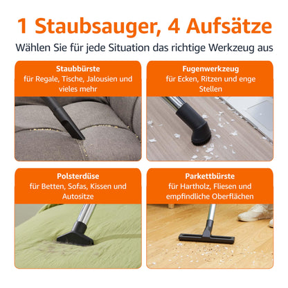 Amazon Basics Bodenstaubsauger ohne Beutel 1.3L Kompakt Grau