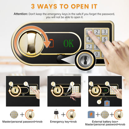 Mejasg Möbeltresor 25L feuerfest wasserdicht inkl. Geldtasche