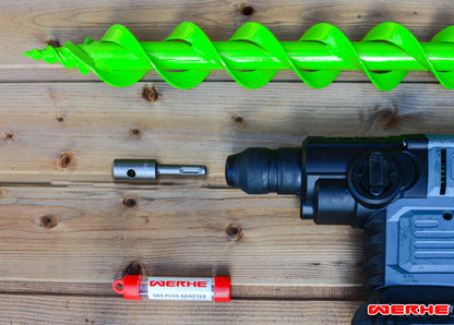 WERHE Erdbohrer Pfahlbohrer - 120mm SDS Plus Aufnahme