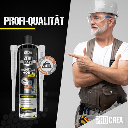PROCREA Ankerfix Injektionsmörtel Set, 6 Kartuschen mit 12 Mischern