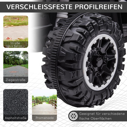 HOMCOM Kinder Elektro-Quad 12V für Kinder von 3 bis 5 Jahren – Weiss
