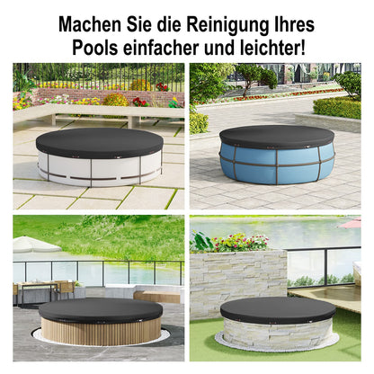 WOLTU Poolabdeckung Winter rund Ø 610 cm – dunkelgrau