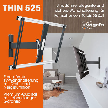 Vogel's Thin 525 Ultradünne TV-Wandhalterung schwenkbar 40-65 Zoll