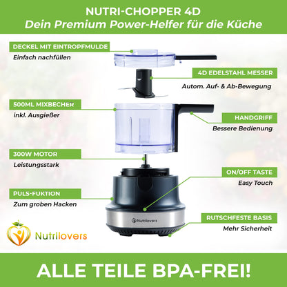 NUTRI-CHOPPER 4D Elektrischer Zerkleinerer mit AUTO-BLADE