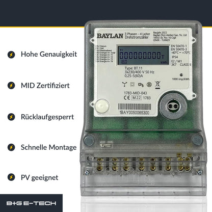 BAYLAN BT.11-MID25 Drehstromzähler - MID geeicht Bezugszähler