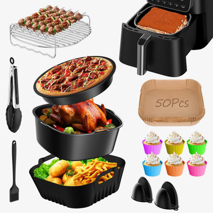 Zorenlepo Airfryer Zubehör Set 15-teilig für Philips XXL & Ninja