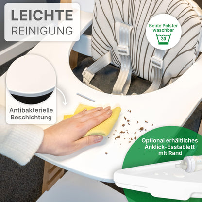 ZWERGHELD® Kinderhochstuhl ZS3 Set mitwachsend - Natur