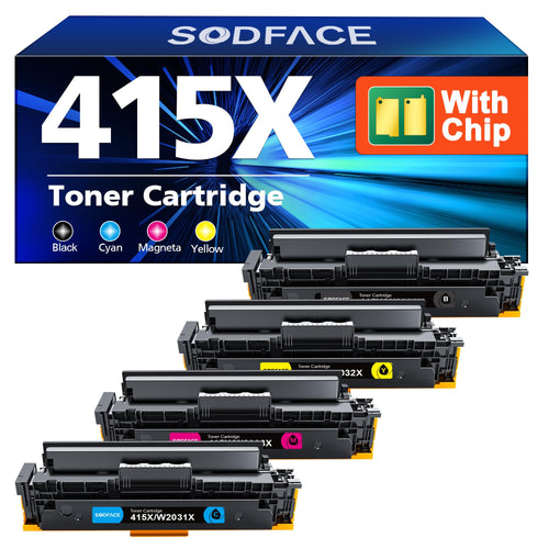 SODFACE 415X Kompatibel Toner Set für HP Color LaserJet Pro - 4er-Pack