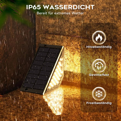 Shuniu LED Solar Treppenleuchten IP65 für Garten und Wege, 10 Stück