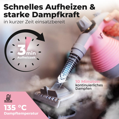 Neighbour's Friend Handdampfreiniger DR-P4 Rosa mit 350 ml Tank